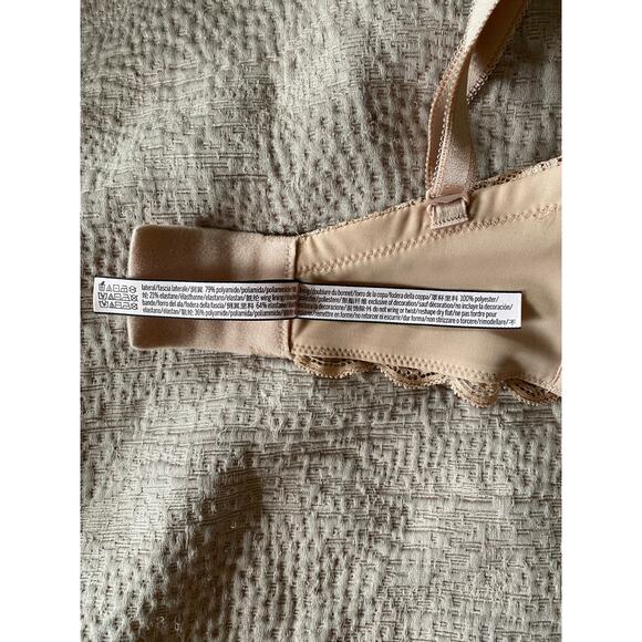VICTORIA'S SECRET Nude Smooth & Lace Lightly Lined Demi Bra Size 32DDD - Picture 5 of 6